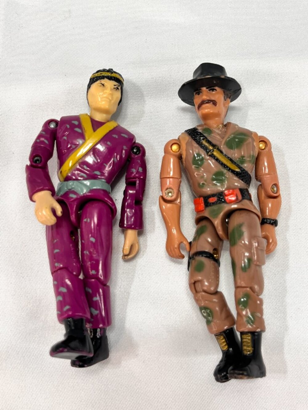 [2] Vintage Lanard Toys The Corps DRAGON HAN & CROC 3.75" Action Figures